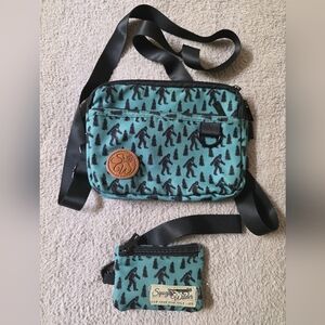 Sipsey Wilder Bigfoot Sasquatch Crossbody Bag And Clip Wallet